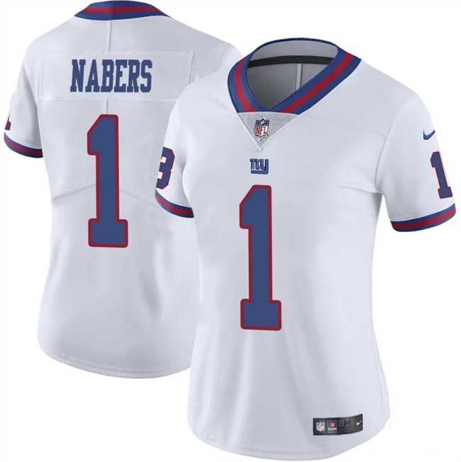 Women's New York Giants #1 Malik Nabers White Color Rush Stitched Jersey Dzhi,We sell and wholesale Women's New York Giants #1 Malik Nabers White Color Rush Stitched Jersey Dzhi on line form chian!